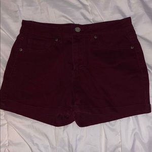 Maroon soft cotton shorts